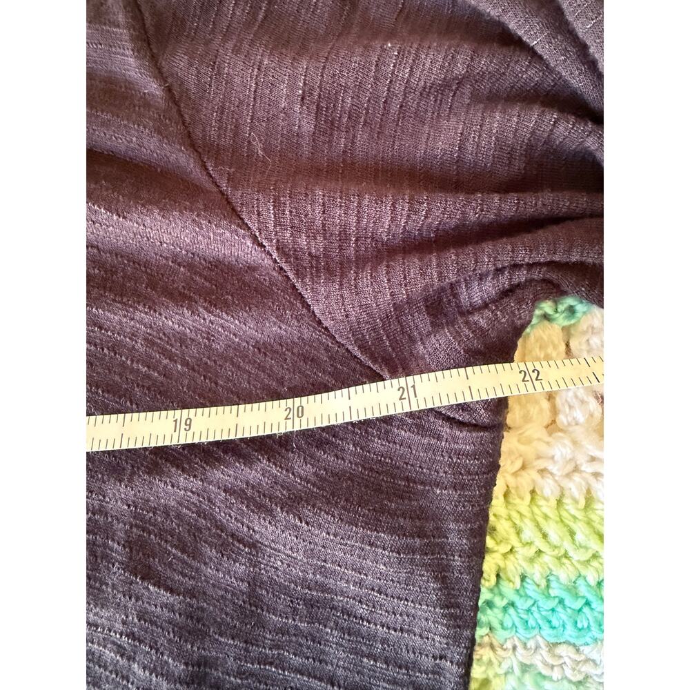 Cable & Gauge Black Waterfall Cardian with Buttons and Lace Detail Size 1X - Picture 7 of 8